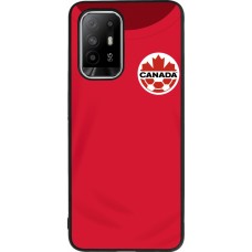 Coque OPPO F19 Pro+ - Silicone rigide noir Maillot de football Canada 2022 personnalisable