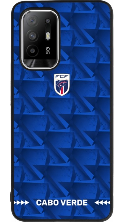 Coque OPPO F19 Pro+ - Silicone rigide noir Maillot de football Cap-Vert 2026 personnalisable