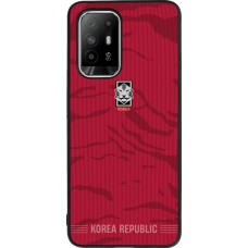 Coque OPPO F19 Pro+ - Silicone rigide noir Maillot de football Corée du Sud 2026 personnalisable