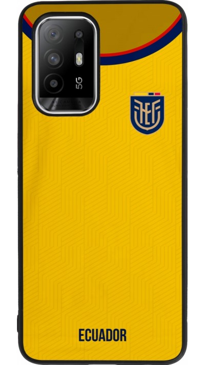 Coque OPPO F19 Pro+ - Silicone rigide noir Maillot de football Equateur 2022