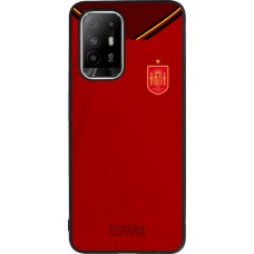 Coque OPPO F19 Pro+ - Silicone rigide noir Maillot de football Espagne 2022 personnalisable