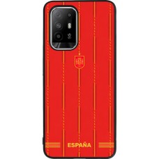 Coque OPPO F19 Pro+ - Silicone rigide noir Maillot de football Espagne 2026 personnalisable