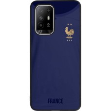 Coque OPPO F19 Pro+ - Silicone rigide noir Maillot de football France 2022 personnalisable