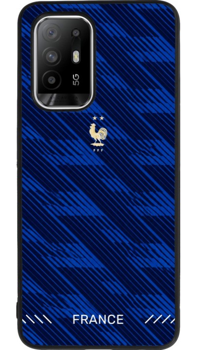 Coque OPPO F19 Pro+ - Silicone rigide noir Maillot de football France 2026 personnalisable