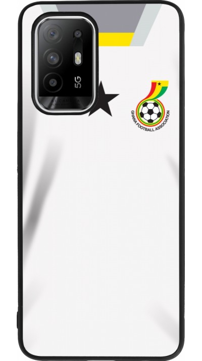 Coque OPPO F19 Pro+ - Silicone rigide noir Maillot de football Ghana 2022 personnalisable