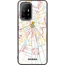 Coque OPPO F19 Pro+ - Silicone rigide noir Maillot de football Ghana 2026 personnalisable
