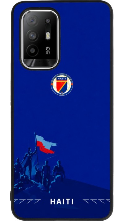 Coque OPPO F19 Pro+ - Silicone rigide noir Maillot de football Haiti 2026 personnalisable