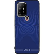 Coque OPPO F19 Pro+ - Silicone rigide noir Maillot de football Japon 2026 personnalisable