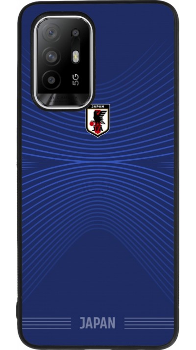 Coque OPPO F19 Pro+ - Silicone rigide noir Maillot de football Japon 2026 personnalisable