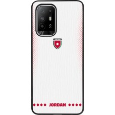 Coque OPPO F19 Pro+ - Silicone rigide noir Maillot de football Jordanie 2026 personnalisable