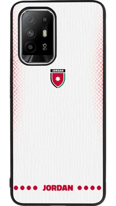 Coque OPPO F19 Pro+ - Silicone rigide noir Maillot de football Jordanie 2026 personnalisable