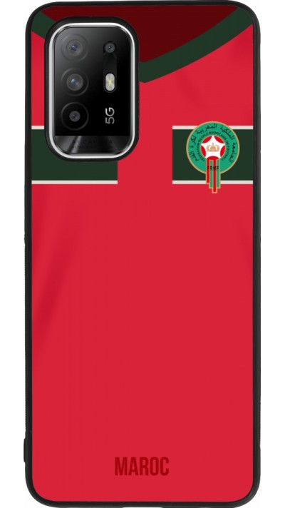 OPPO F19 Pro+ Case Hülle - Silikon schwarz Marokko 2022 personalisierbares Fussballtrikot