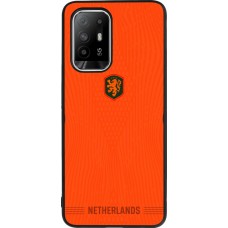 Coque OPPO F19 Pro+ - Silicone rigide noir Maillot de football Pays-Bas 2026 personnalisable