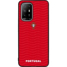 Coque OPPO F19 Pro+ - Silicone rigide noir Maillot de football Portugal 2026 personnalisable