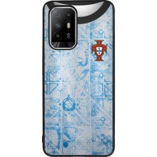 Coque OPPO F19 Pro+ - Silicone rigide noir Maillot de football Portugal Extérieur personnalisable