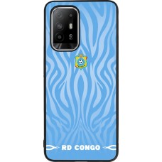 Coque OPPO F19 Pro+ - Silicone rigide noir Maillot de football RD Congo 2026 personnalisable
