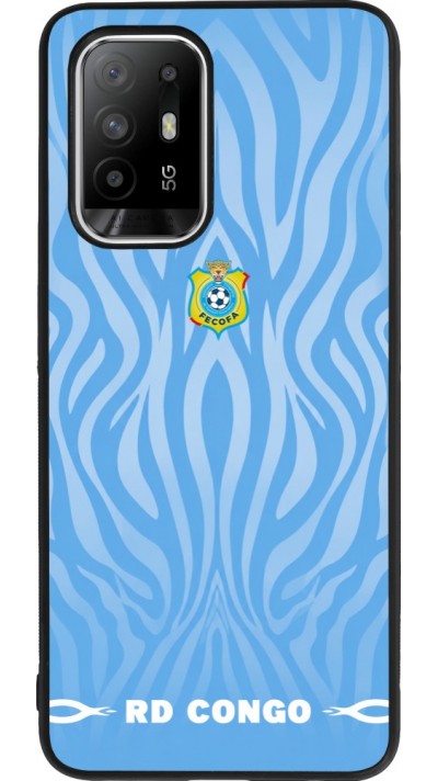 Coque OPPO F19 Pro+ - Silicone rigide noir Maillot de football RD Congo 2026 personnalisable
