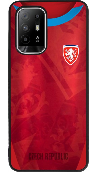 OPPO F19 Pro+ Case Hülle - Silikon schwarz Tschechische Republik personalisierbares Fussballtrikot