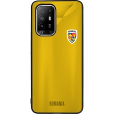 OPPO F19 Pro+ Case Hülle - Silikon schwarz Fussballtrikot Rumänien
