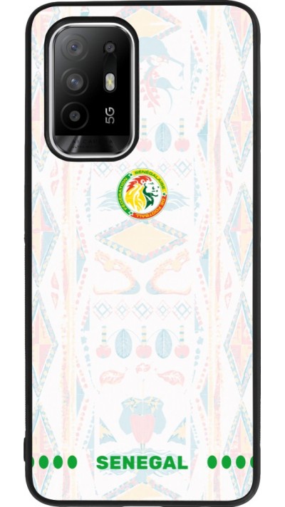 Coque OPPO F19 Pro+ - Silicone rigide noir Maillot de football Sénégal 2026 personnalisable
