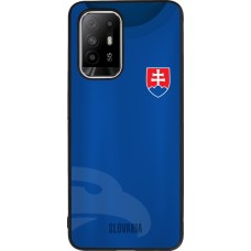 Coque OPPO F19 Pro+ - Silicone rigide noir Maillot de football Slovaquie