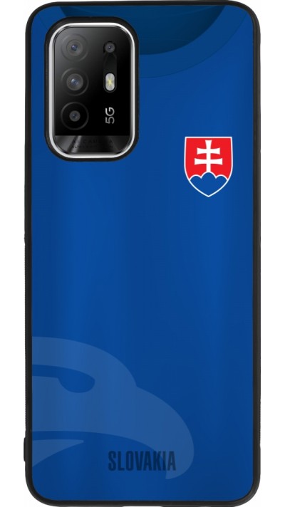 Coque OPPO F19 Pro+ - Silicone rigide noir Maillot de football Slovaquie