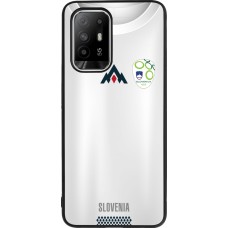 Coque OPPO F19 Pro+ - Silicone rigide noir Maillot de football Slovénie