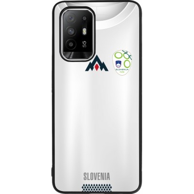 Coque OPPO F19 Pro+ - Silicone rigide noir Maillot de football Slovénie