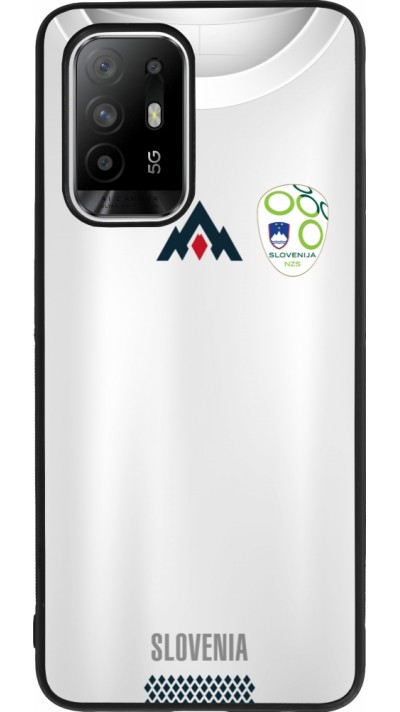 Coque OPPO F19 Pro+ - Silicone rigide noir Maillot de football Slovénie