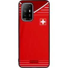 OPPO F19 Pro+ Case Hülle - Silikon schwarz Football shirt Switzerland 2022