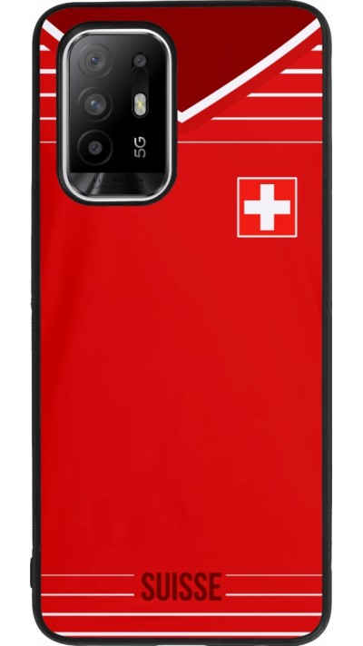 OPPO F19 Pro+ Case Hülle - Silikon schwarz Football shirt Switzerland 2022
