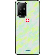 Coque OPPO F19 Pro+ - Silicone rigide noir Maillot de football Suisse Away 2026 personnalisable