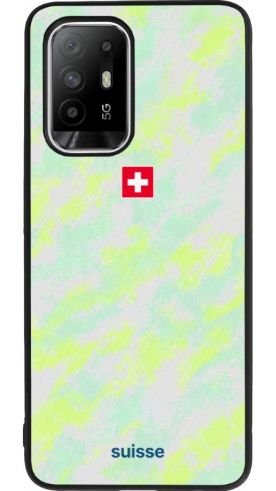 Coque OPPO F19 Pro+ - Silicone rigide noir Maillot de football Suisse Away 2026 personnalisable