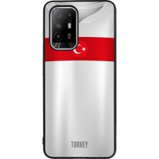 Coque OPPO F19 Pro+ - Silicone rigide noir Maillot de football Turquie personnalisable