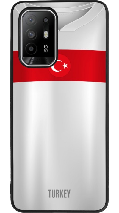 OPPO F19 Pro+ Case Hülle - Silikon schwarz Türkei personalisierbares Fussballtrikot