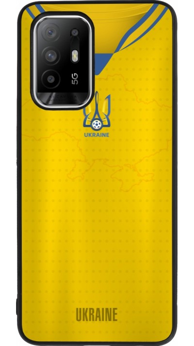 Coque OPPO F19 Pro+ - Silicone rigide noir Maillot de football Ukraine