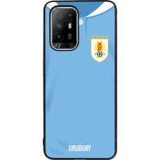 OPPO F19 Pro+ Case Hülle - Silikon schwarz Uruguay 2022 personalisierbares Fussballtrikot