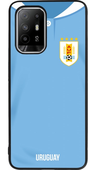 OPPO F19 Pro+ Case Hülle - Silikon schwarz Uruguay 2022 personalisierbares Fussballtrikot