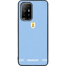 Coque OPPO F19 Pro+ - Silicone rigide noir Maillot de football Uruguay 2026 personnalisable