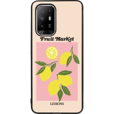 Coque OPPO F19 Pro+ - Silicone rigide noir Fruit market lemons 2026