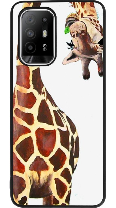 Coque OPPO F19 Pro+ - Silicone rigide noir Giraffe Fit