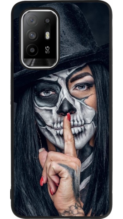 Coque OPPO F19 Pro+ - Silicone rigide noir Halloween 18 19