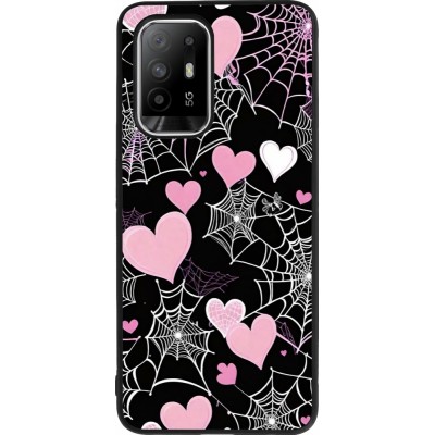 Coque OPPO F19 Pro+ - Silicone rigide noir Halloween 2024 girly