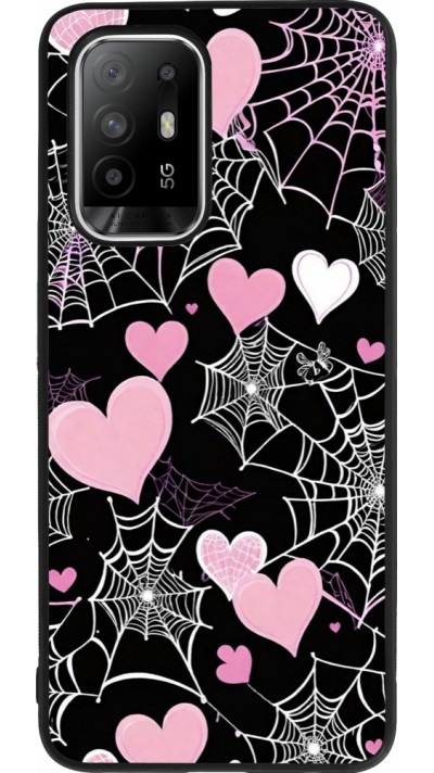 Coque OPPO F19 Pro+ - Silicone rigide noir Halloween 2024 girly