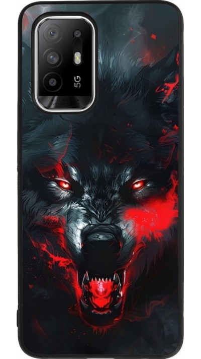 Coque OPPO F19 Pro+ - Silicone rigide noir Halloween 2024 mad werewolf
