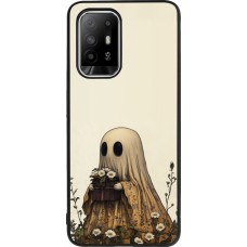 Coque OPPO F19 Pro+ - Silicone rigide noir Halloween 2025 Ghost gardener