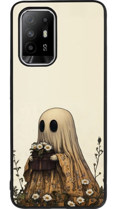 Coque OPPO F19 Pro+ - Silicone rigide noir Halloween 2025 Ghost gardener