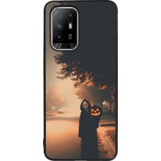 Coque OPPO F19 Pro+ - Silicone rigide noir Halloween 2025 Scream