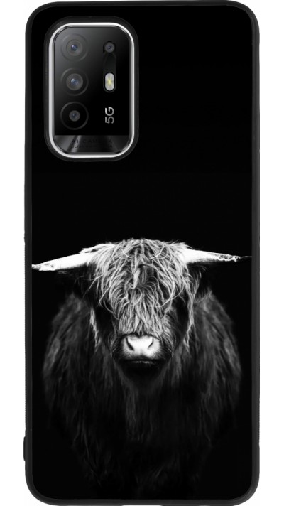 Coque OPPO F19 Pro+ - Silicone rigide noir Highland calf black