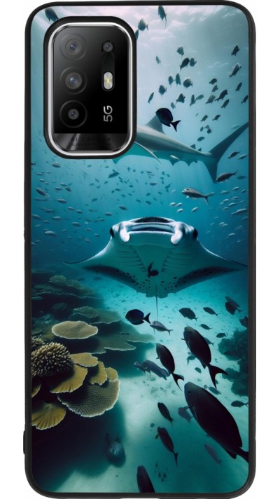 OPPO F19 Pro+ Case Hülle - Silikon schwarz Manta Lagune Reinigung